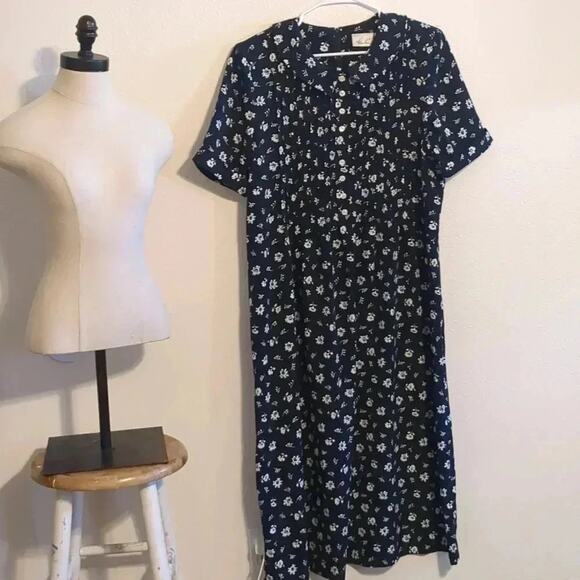 Vintage Kathie Lee floral dress size 14 - Picture 2 of 5